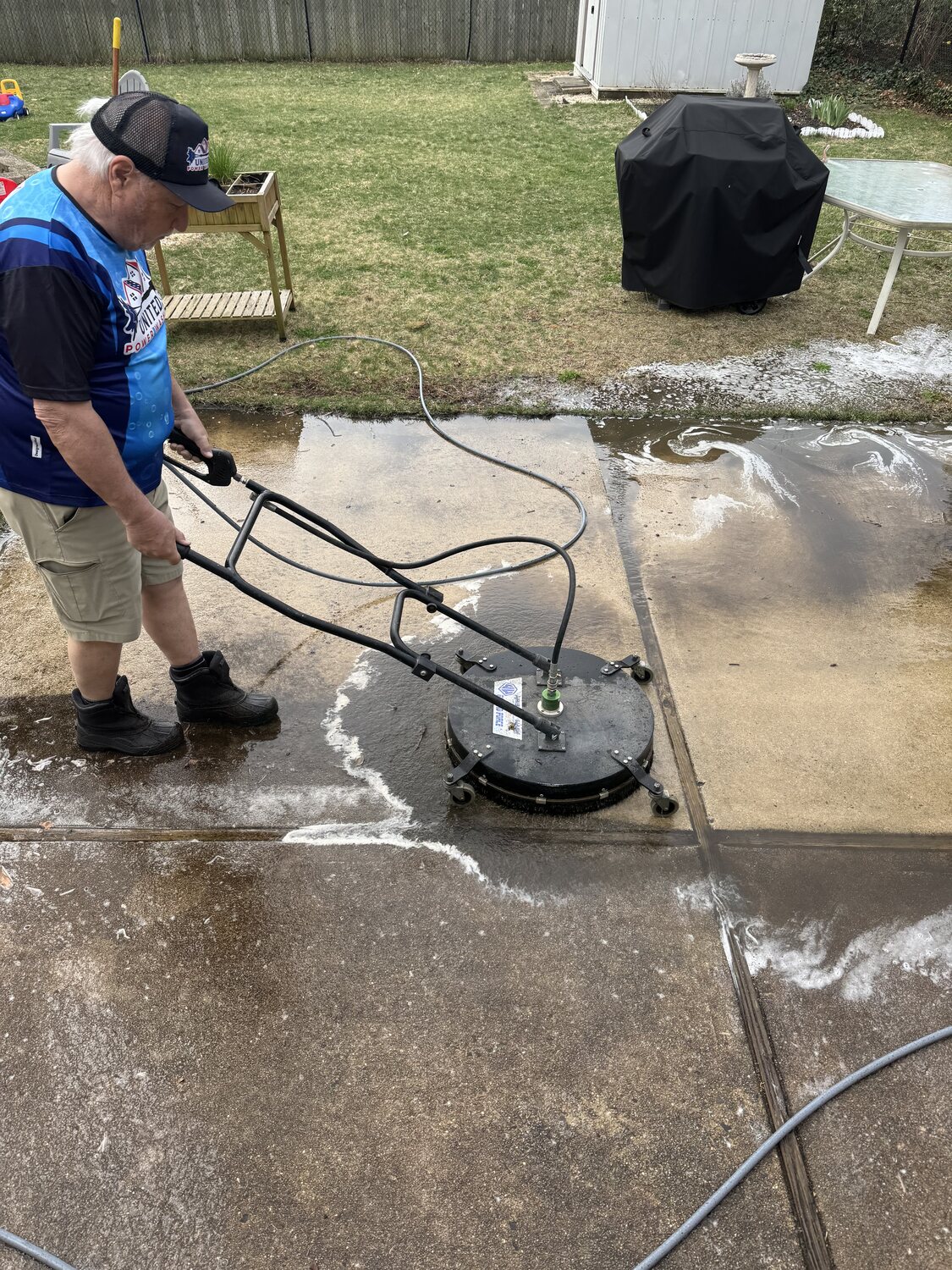 Surface cleaner — half done, half to go