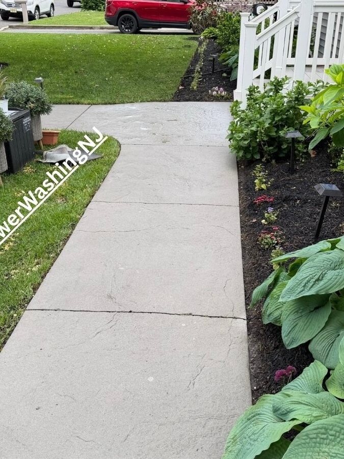 Front walkway brightened — after