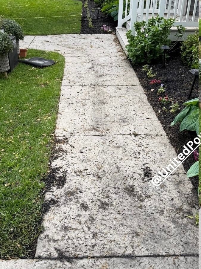 Front walkway brightened — before